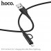 Кабель HOCO Combo Micro USB/Lightning Cool dual 2 in 1 charging data cable X54 белый 1м