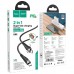 Кабель HOCO U95 Combo 2in1 Type-C to Type-C/Lightning Freeway PD charging data cable 60W черный