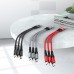 Кабель HOCO X47 Harbor Combo 3-in-1 Lightning + Micro USB + Type-C 0.25m черный