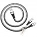 Кабель HOCO U97 Combo 2 in 1 Lightning/Type-C Zipper - молния 0.96 метра двойной
