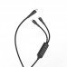 Кабель HOCO Combo Type-C to Type-C/Type-C Super U102 1.5m 100W разветвитель черный