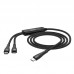 Кабель HOCO Combo Type-C to Type-C and Lightning Super U102 1.5m черный
