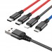 Кабель HOCO Combo 4-in-1 2Type-C+Lightning+Micro USB Super charging cable X76 |1M, 2A|