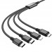 Кабель HOCO Combo 4-in-1 2Type-C+Lightning+Micro USB Super charging cable X76 |1M, 2A|