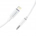 Кабель адаптер BOROFONE BL9 AUX to Lightning Digital Audio Conversion DAC 1 метр белый