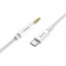 Кабель HOCO AUX to Type-C digital audio conversion cable UPA19 белый 1 метр
