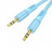 Кабель HOCO UPA25 Transparent Discovery Edition AUX audio cable 1 метр черный