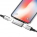 Переходник разветвитель Hoco LS24 Lightning to 2 Lightning audio + charging