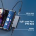 Переходник разветвитель BASEUS L57 Type-C Male to Type-C и 3.5mm с поддержкой 18W PD черный
