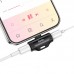 Переходник разветвитель аудио HOCO Dual Lightning digital audio converter LS31 адаптер черный