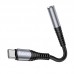 Переходник HOCO Type-C Digital 3.5 Audio converter DAC LS33 0.12m черно серый