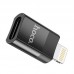 Переходник HOCO Lightning to Type-C female adapter UA17 черный 6931474761996