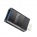 Переходник HOCO Lightning to USB female adapter UA17 адаптер папа мама