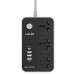 Удлинитель LDNIO SC3412 POWER 3 Sockets 3 USB черный