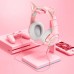 Наушники - с ушками кота ONIKUMA Gaming Cat Ear K9 7.1 розовые с подсветкой