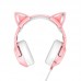 Наушники - с ушками кота ONIKUMA Gaming Cat Ear K9 7.1 розовые с подсветкой