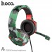 Наушники игровые проводные НОСО ESD08 Gaming headphones Hi-Res Camouflage-Green
