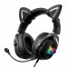 Наушники ONIKUMA Gaming CAT with LED X11 розовые