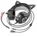 Наушники HOCO Cute cat luminous cat ear gaming headphones W107 розовые вставки