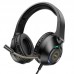 Наушники HOCO Sue headphones gaming W108 RGB подсветка кабель 2 метра черные