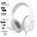 Наушники HOCO Sue headphones gaming W108 RGB подсветка белые