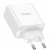 Зарядное устройство - адаптер питания сетевой HOCO C108A Leader 2 порта USB-C 35W