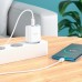 Зарядный адаптер Hoco C105A 20W Type-C и USB с быстрой зарядкой и LED подсветкой
