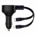 Зарядное устройство для авто адаптер 2 в 1 Baseus Enjoyment Retractable Type-C + Type-C 33W