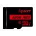 Карта памяти Apacer microSDHC 32 ГБ 85 МБайт в сек + адаптер AP32GMCSH10U5-R