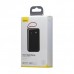 Внешний акумулятор Baseus Mini S Digital Display 3A с кабелем для iPhone Lightning черный