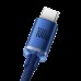 Кабель Baseus Crystal Shine USB 2.0 to Type-C 100W 2M Синий (CAJY000503)