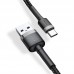 Кабель Baseus Cafule USB 2.0 to Type-C 2A 3M Черный/Серый (CATKLF-UG1)