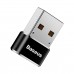 Переходник адаптер 5 ампер - Baseus Female Type-C to USB Черный (CAAOTG-01)