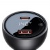 Автомобильное ЗУ Baseus Digital Display 140W USB + Type-C + Кабель Type-C to Type-C 240W (1м) черный