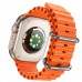 Смарт часы HOCO Y12 Ultra (call version) с функцией звонка золотистые ремешок оранжевый