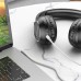 Кабель аудио 3.5mm Borofone BL10 с микрофоном шнур переходник белый