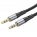 Кабель НОСО UPA22 3.5 mm - 3.5 mm Silicone AUX adapter 1 метр черный 6931474769459