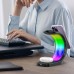 Зарядная станция 3in1 Magsafe RGB LED wireless charger черная