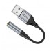 Переходник HOCO LS36 - USB to 3.5 - внешняя звуковая карта 12 см DAC