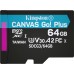 Карта памяти KINGSTON MicroSDXC 64 GB U3 Canvas Go! Plus 170R / 90W + adapter