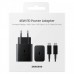 Сетевой зарядный комплект Samsung 45W Compact Power Adapter (EP-T4510XBE) блок с кабелем C to C черный