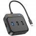 Конвертер хаб Hoco HB38 Easy link 7-in-1 Multiport адаптер (HDTV + SD / TF + USB3.0 + USB2.0*2 + PD 100W)