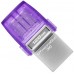 Флешка двойная usb3.0 + TypeC  - 128 ГБ Kingston DTDUO3CG3 microDuo 3C металлическая