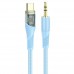 Кабель конвертер 3.5мм - Type-C HOCO UPA25 Digital audio conversion cable голубой