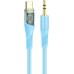 Кабель конвертер 3.5мм - Type-C HOCO UPA25 Digital audio conversion cable голубой