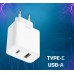 Зарядное устройство 2 порта Xiaomi CUKTECH A19 30W Charger (Type-A + Type-C) белое