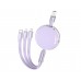 Кабель 3 - в - 1 тройной рулетка HOCO X78 3 in 1 USB to Lightning + Type-C + MicroUSB
