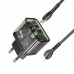 Зарядное устройство 2 выхода HOCO N34 dual-port комплект с кабелем Type-C to Lightning