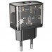 Зарядное устройство 2 выхода HOCO N34 dual-port 20W блок адаптер прозрачно черный