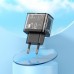 Зарядное устройство 2 выхода HOCO N34 dual-port 20W блок адаптер прозрачно черный